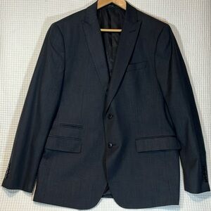 J. Ferrar Mens wool blazer slim dark gray